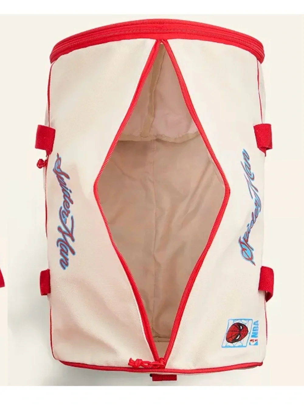 NBA Spider-Man Red and White Duffel Bag - Men